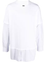 MM6 Maison Margiela t-shirt superposé à manches longues - Blanc