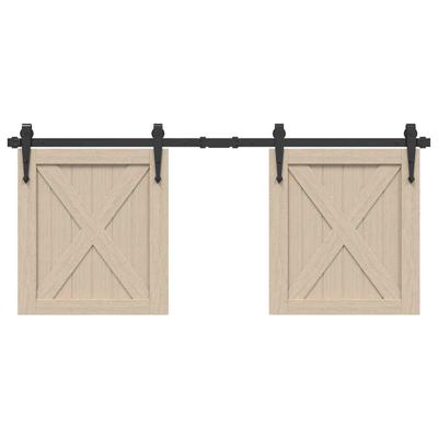 VidaXL Ophangset voor schuifdeur 122 cm koolstofstaal
