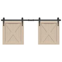 VidaXL Ophangset voor schuifdeur 122 cm koolstofstaal