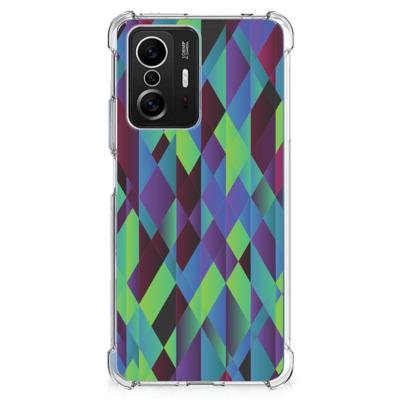 Xiaomi 11T | 11T Pro Shockproof Case Abstract Green Blue Xiaomi 11T | 11T Pro Shockproof Case Abstract Green Blue