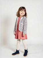 Set met jurk en gewatteerd vest voor meisjes rozenhout