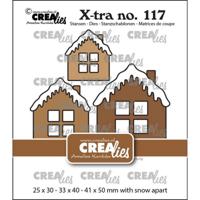 Crealies • xtra huisje c met sneeuwdak midden, groot & extra groot
