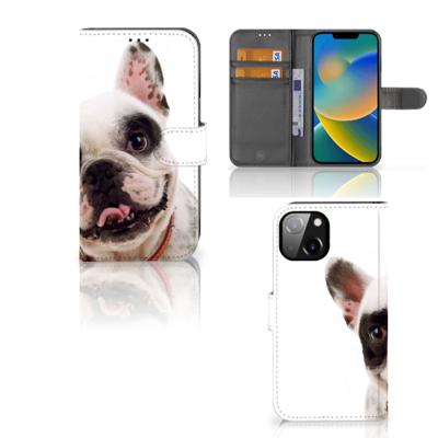 Apple iPhone 14 | Telefoonhoesje | Met pasjeshouder | Franse Bulldog