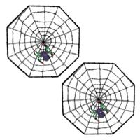 Decoratie Spinnenwebben - 3x - 37 x 37 cm - Halloween thema versieringen met spin - horror sfeer Decoratie Spinnenwebben - 3x - 37 x 37 cm - Halloween thema versieringen met spin - horror sfeer