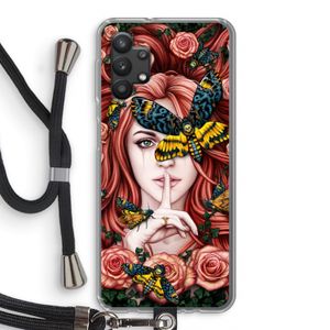 Lady Moth: Samsung Galaxy A32 5G Transparant Hoesje met koord