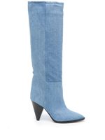 ISABEL MARANT bottes Ririo 80 mm en jean - Bleu - thumbnail