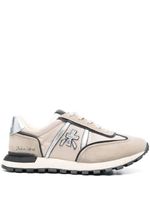 Premiata baskets John Low à patch logo - Tons neutres - thumbnail