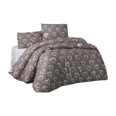 Dekbedovertrek set Bruin Bed van 200 3 Onderdelen