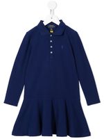 POLO RALPH LAUREN KIDS robe-polo à logo brodé - Bleu - thumbnail