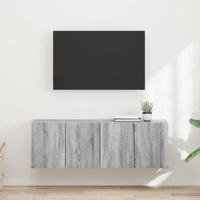 TV-wandkast 2 pcs Grijs Sonoma 59,5 x 31 x 40 cm Bewerkt hout