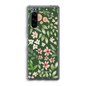 Botanical green sweet flower heaven: Sony Xperia 5 Transparant Hoesje