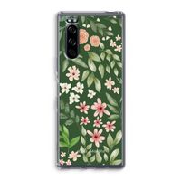 Botanical green sweet flower heaven: Sony Xperia 5 Transparant Hoesje