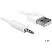 DeLOCK USB-A naar 3.5mm Jack (Data/Stroom/Lightning) voor iPod Shuffle - thumbnail