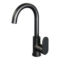 Brauer BlackEdition Wastafelmengkraan opbouw - hoog - draaibaar - ronde uitloop - model C - mat zwart 5-S-003-R1 - thumbnail