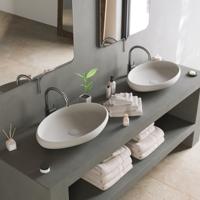 Opbouw Waskom Ideavit Solidego 60x40x11,2 cm Solid Surface Mat Wit Ideavit