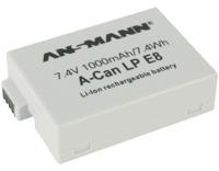 Ansmann A-Can LPE8 Camera-accu Vervangt originele accu LP-E8 7.4 V 1000 mAh - thumbnail