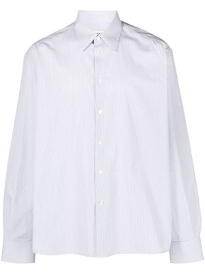 Lanvin chemise en coton à fines rayures - Noir
