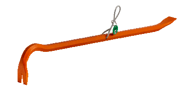 Bahco Breekijzer | met metalen veiligheidsring | met gebogen en plat uiteinde | 596 mm - TAHWBB600