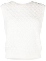 Maje sleeveless knitted top - Tons neutres