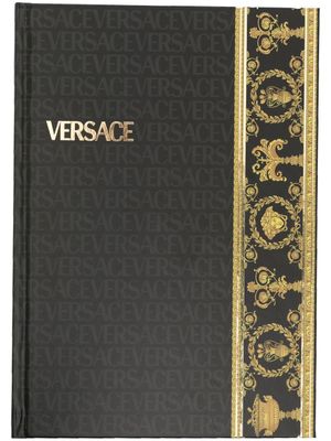 Versace carnet Barocco à logo imprimé - Noir