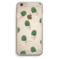 Cactusprint roze: iPhone 6 / 6S Transparant Hoesje