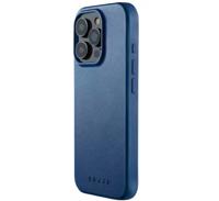 Mujjo Leather Case iPhone 16 Pro Max blauw