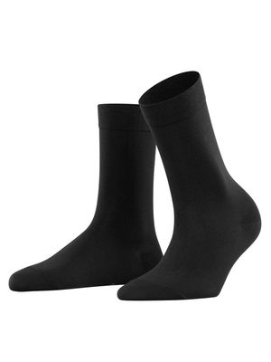 FALKE - Sokken - Cotton Touch - Zwart - 3000, Maat:35-38