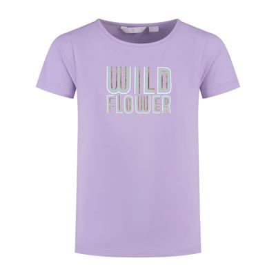 MAYCE zomer t-shirt meisjes - lila - artwork