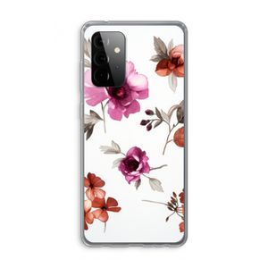 Geschilderde bloemen: Samsung Galaxy A72 Transparant Hoesje