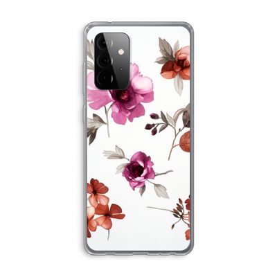 Geschilderde bloemen: Samsung Galaxy A72 Transparant Hoesje