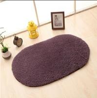 Faux Fur deken anti-slip Solid Bad tapijt kinderen kamer deurmatten ovale slaapkamer woonkamer tapijten grootte: 40x60cm (grijs paars)