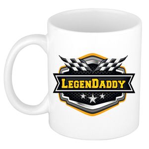 Vader/papa cadeau mok - Legendaddy - geel - 300 ml - vaderdag/verjaardag