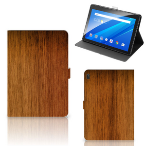 Lenovo Tab E10 Tablet Book Cover Donker Hout