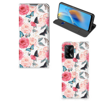 OPPO A74 4G Smart Cover Butterfly Roses