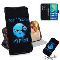 Woede patroon gekleurde tekening horizontale Flip lederen case voor Huawei mate 20 Pro met houder & card slots & portemonnee