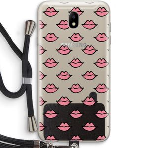 Lipjes: Samsung Galaxy J7 (2017) Transparant Hoesje met koord