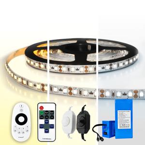 Led strip op batterij warm wit, helder wit of koud wit complete set 1 meter premium