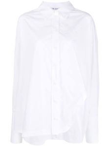 The Attico chemise Diana boutonnée à design asymétrique - Blanc