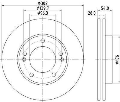 Remschijf Gecoat 54473PRO 8DD355118081
