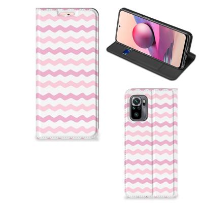 Xiaomi Redmi Note 10 4G | 10S | Poco M5s | Hoesje met Magneet | Waves Roze