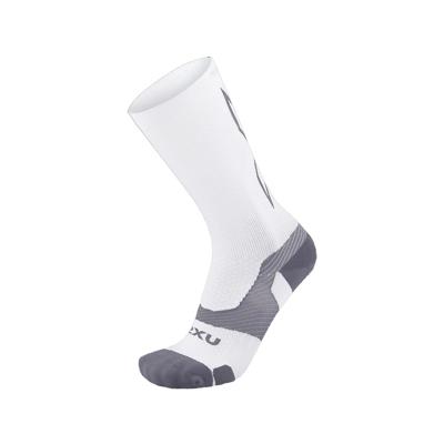 2XU Vectr Light Cushion Crew hardloopsokken White/Grey unisex