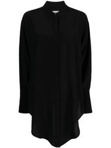 Victoria Beckham chemise Wrap Front en soie - Noir