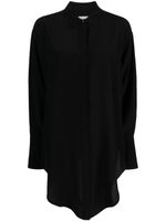 Victoria Beckham Wrap Front silk shirt - Noir - thumbnail