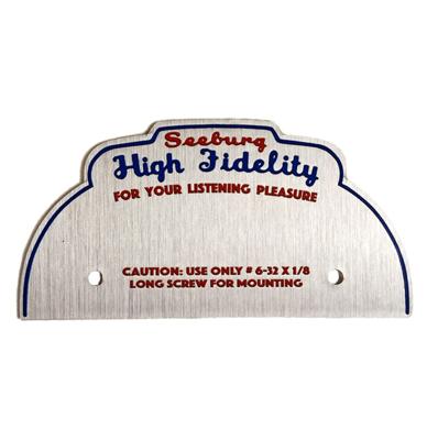 Hi-Fi schild voor Seeburg 3W1 wall box