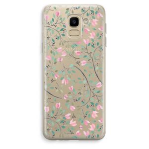 Sierlijke bloemen: Samsung Galaxy J6 (2018) Transparant Hoesje