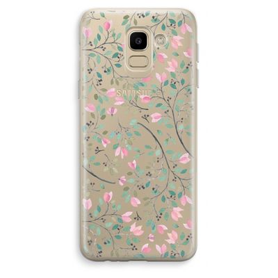 Sierlijke bloemen: Samsung Galaxy J6 (2018) Transparant Hoesje
