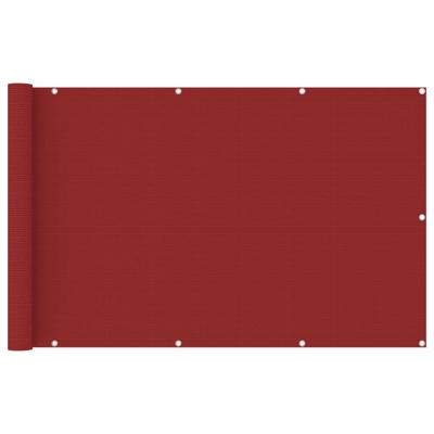 VidaXL Balkonscherm 120x600 cm hdpe rood