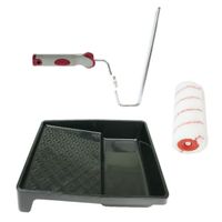 Verfroller anti spat lakroller profi schilderset met softgrip beugel en verfbak 18 cm