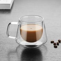 Dubbele wand mok Office mokken warmte-isolatie dubbele koffie mok koffie glas Cup stijl: geen label