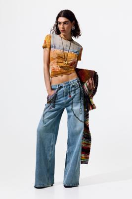 jeans met kettingen - BLUE - 34